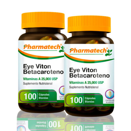 Vitamina A Pharmatech (Betacaroteno) 100Caps Blandas Pack X2