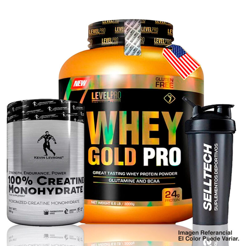Whey Gold Pro 6.6lb Vanilla+Creatina Kevin Levrone 500gr