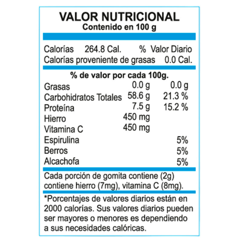 Hierro Para Niños Gomitas Tmx Wellness Sabor Naranja - Imagen 3