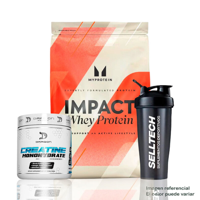 Impact Whey Protein 1kg Vainilla+Creatina Dragon Pharma 300g