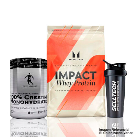 Impact Whey Protein 1kg Vainilla+Creatina Kevin Levrone 500gr+Shaker