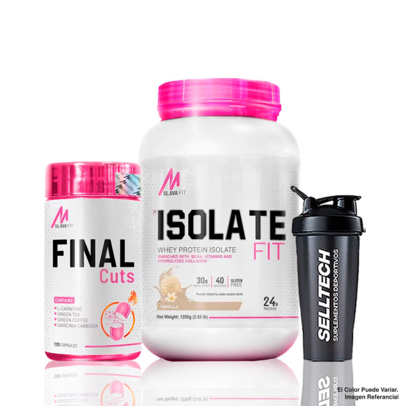Pack Mslava Fit Isolate 2.65lb Vainilla + Final Cuts 120 Caps + Shaker