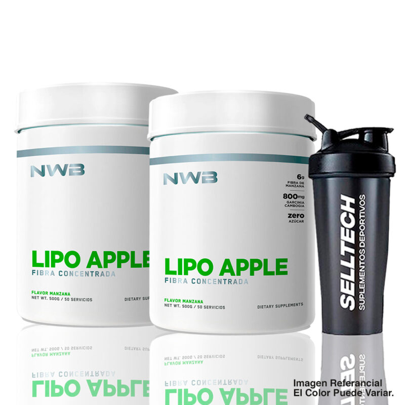 Nwb Fibra Concentrada Lipo Apple 500gr Manzana X2 + Shaker