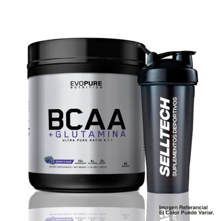 Bcaa + Glutamina Evopure 500gr Uva