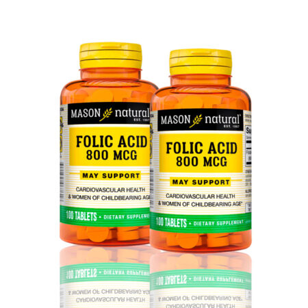 Vitamina Folic Acid 800 Mcg (100 Tab) Pack X2