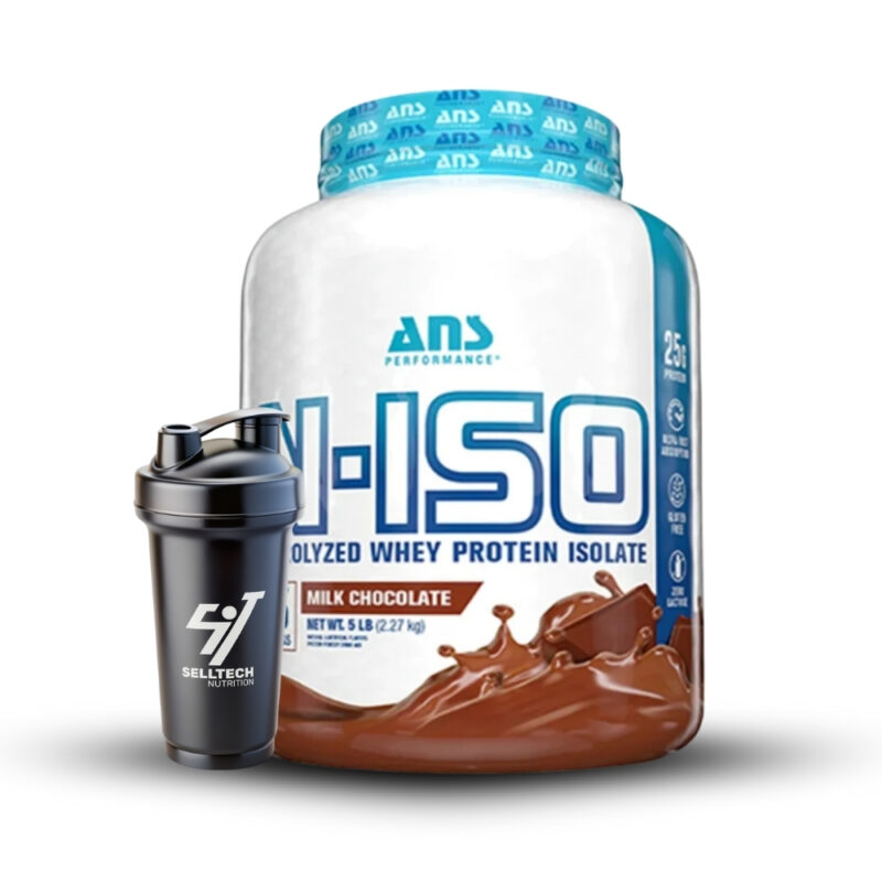 N-Iso 100% Hydrolyzed Chocolate 5 Lbs – 78 Sv + Shaker - Imagen 2