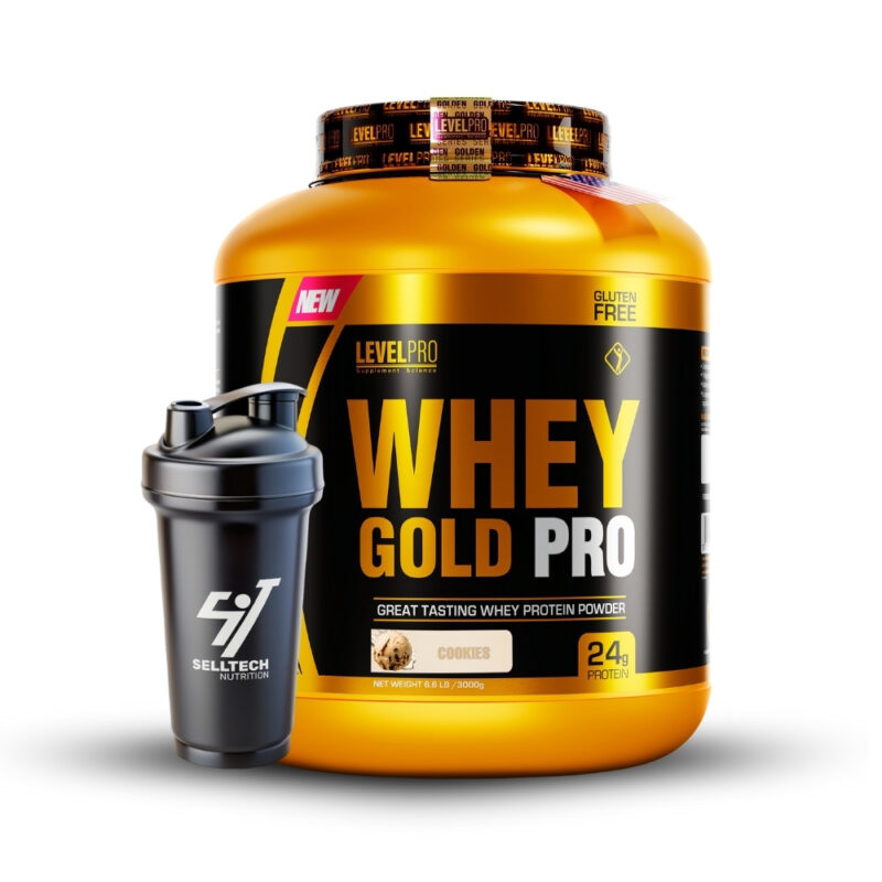 Proteína Whey Gold Pro 6.6Lbs Cookies + Shaker - Imagen 2