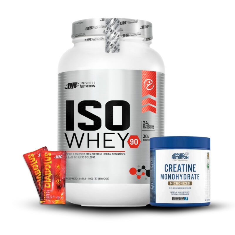 Iso Whey 90 1.1Kg Cookies And Cream+Creatina Applied Nutrition 250Gr+2 Diabolus