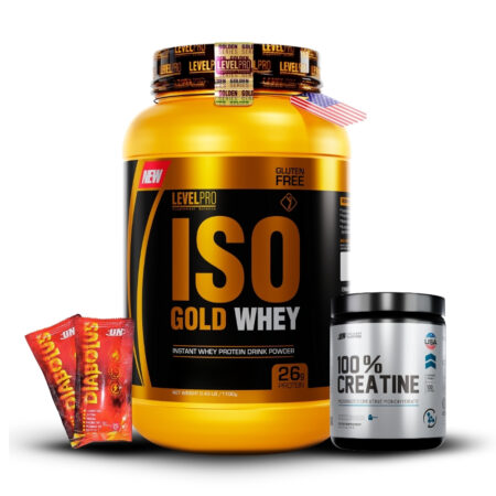 Iso Gold Whey 2.43Lb Chocolate+Creatina Universe Nutrition 250Gr+2 Diabolus