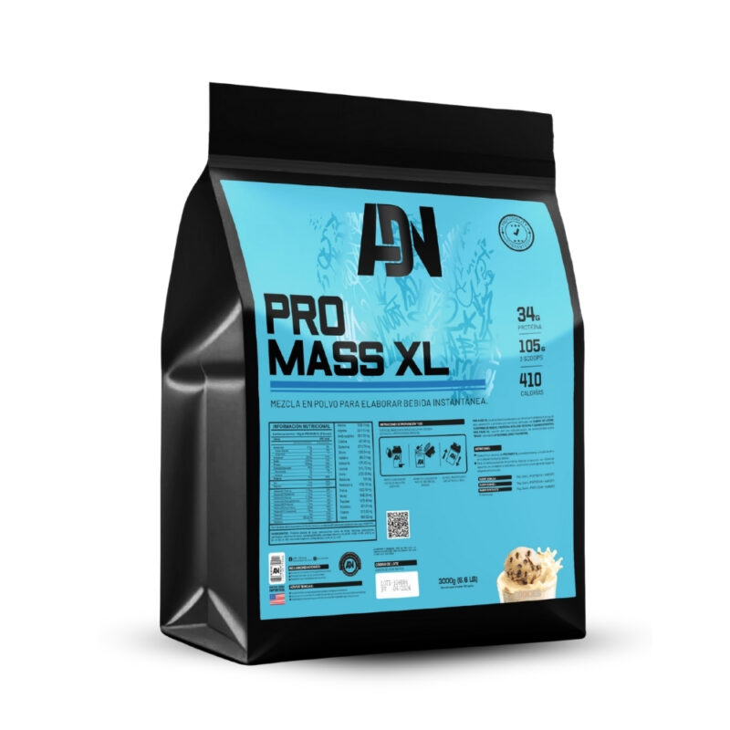 Mass Gainer Adn Pro Mass Xl 3 Kg Cookies + Shaker - Imagen 3