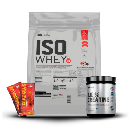 Iso Whey 3Kg Vainilla+Creatina Universe Nutrition 250Gr+2 Diabolus