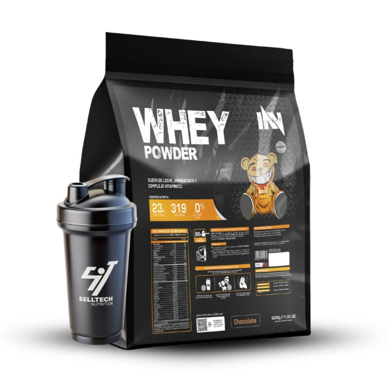 Proteína Whey Powder 5Kg Chocolate + Shaker - Imagen 2