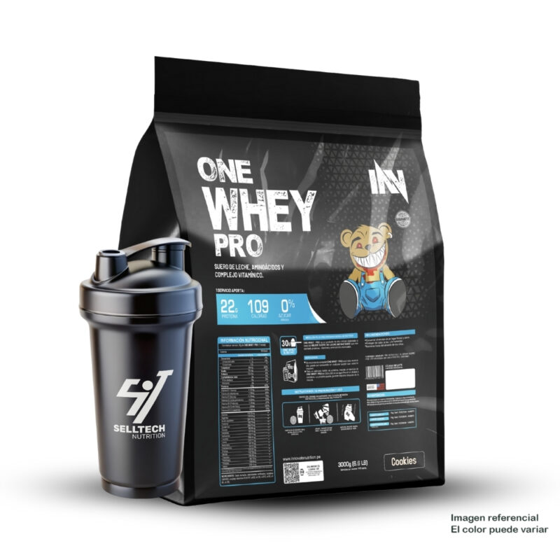 Proteína One Whey Pro Pro 3Kg Cookies + Shaker