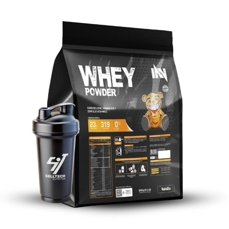 Proteína Whey Powder 3Kg Vainilla + Shaker - Imagen 2