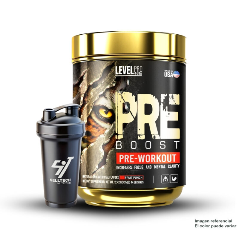 Pre Entreno Pre Boost 352Gr Fruit Punch + Shaker - Imagen 2