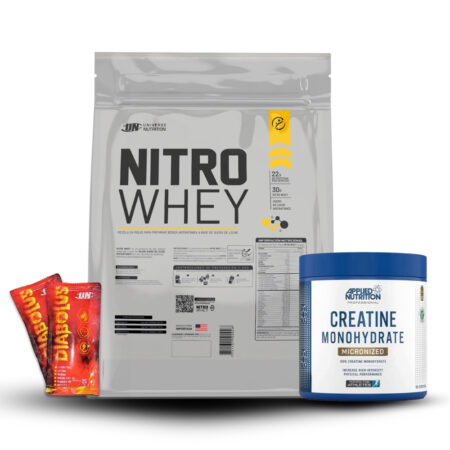 Nitro Whey 3Kg Vainilla+Creatina Applied Nutrition 250Gr+2 Diabolus