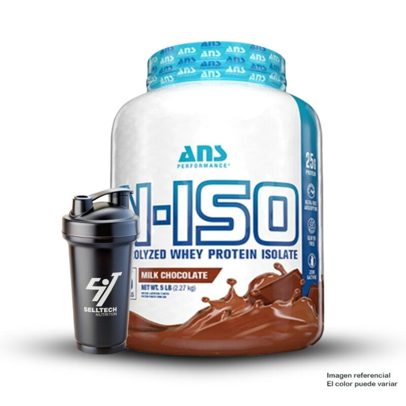 N-Iso 100% Hydrolyzed Chocolate 5 Lbs – 78 Sv + Shaker