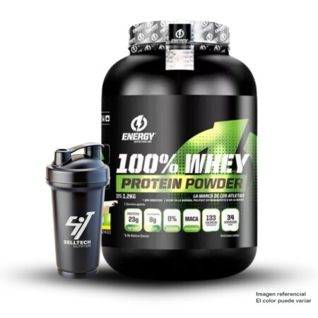 Proteina Energy Nutrition 100% Whey 2Kg Vainilla + Shaker