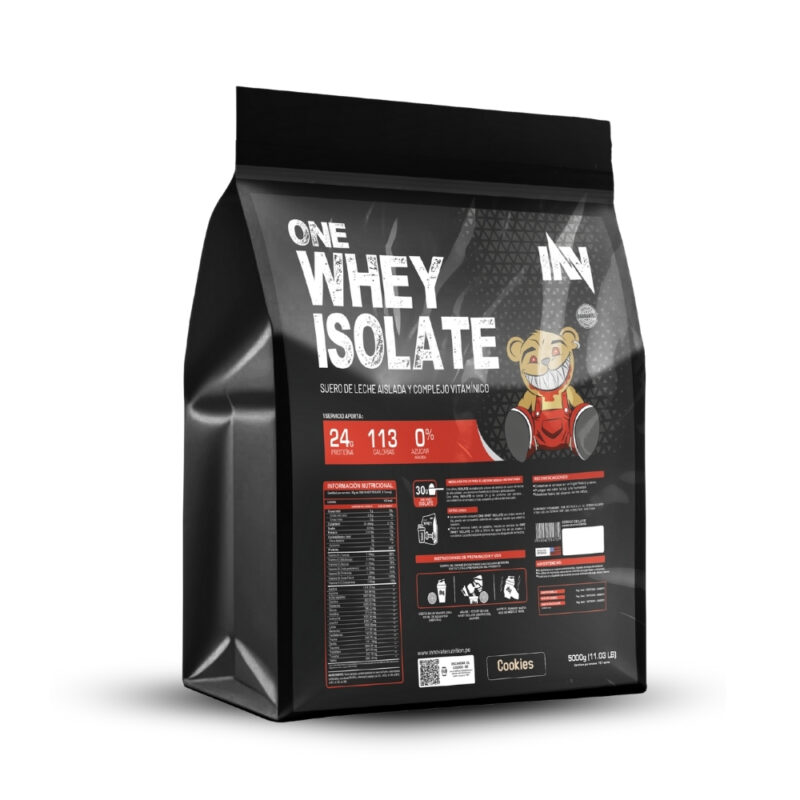 Proteína One Whey Isolate 5Kg Cookies + Shaker - Imagen 3