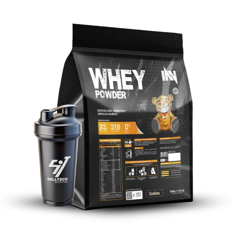 Proteína Whey Powder 5Kg Cookies + Shaker - Imagen 2