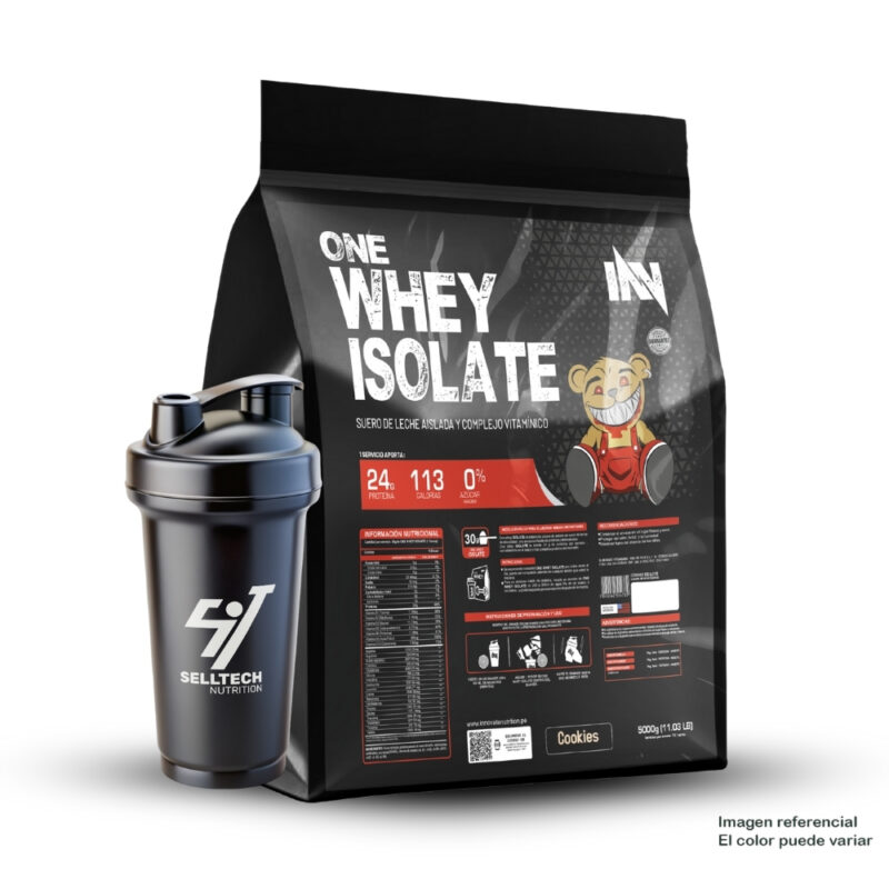 Proteína One Whey Isolate 5Kg Cookies + Shaker