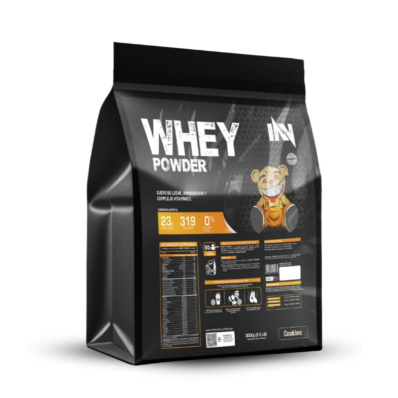 Proteína Whey Powder 3Kg Cookies + Shaker - Imagen 3