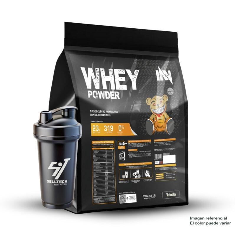 Proteína Whey Powder 3Kg Vainilla + Shaker