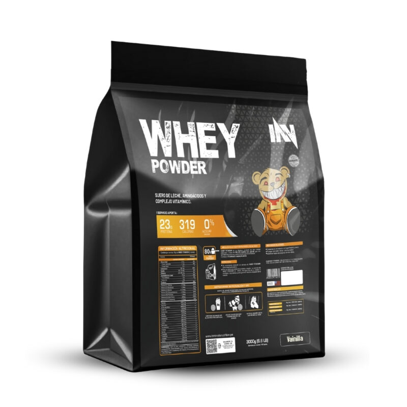 Proteína Whey Powder 3Kg Vainilla + Shaker - Imagen 3