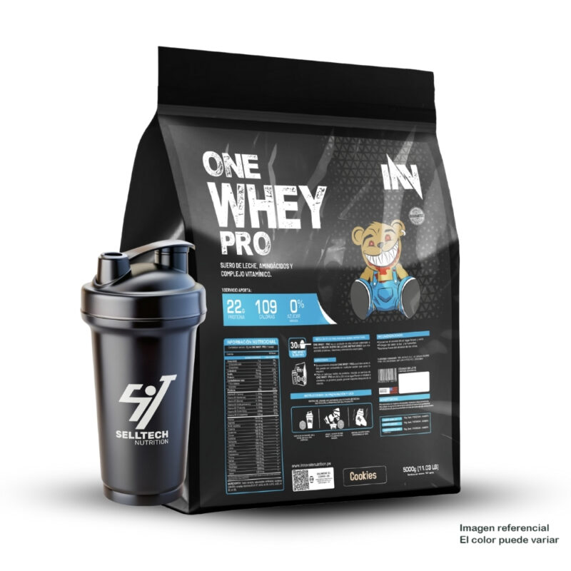 Proteína One Whey Pro Pro 5Kg Cookies + Shaker