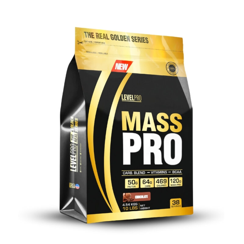Mass Gainer Mass Pro 10Lbs Rich Chocolate + Shaker - Imagen 3