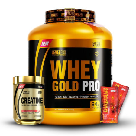 Whey Gold 6.6Lb Vainilla+Creatina Level Pro 500Gr+2 Diabolus
