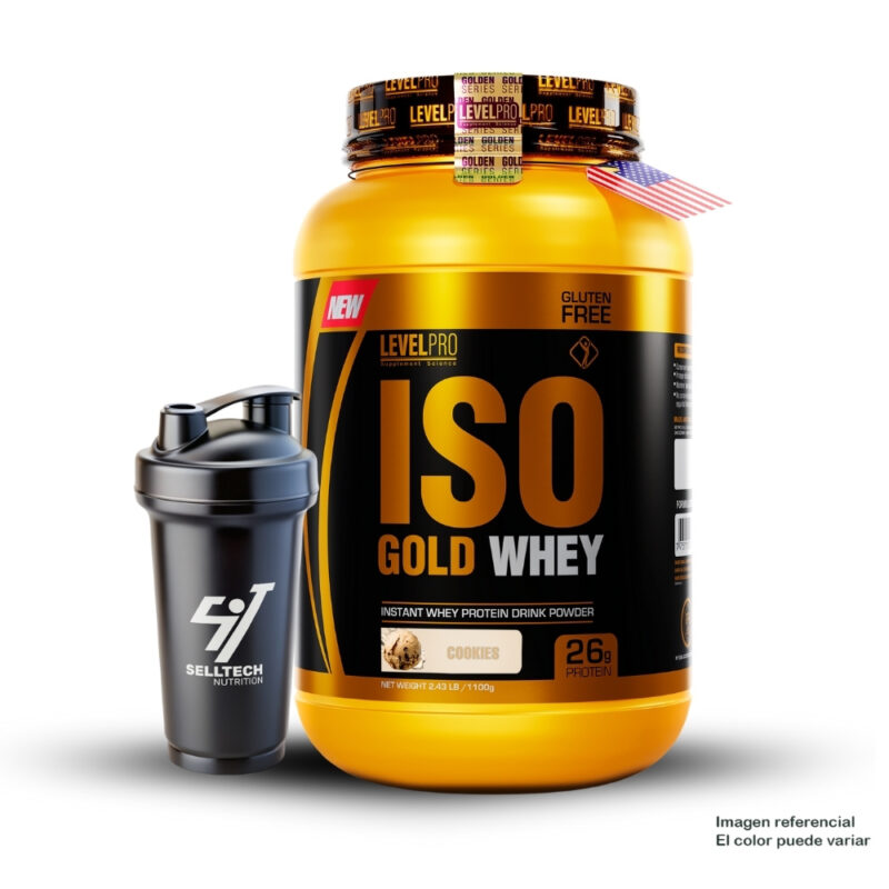 Iso Gold Whey 2.43Lbs Cookies + Shaker
