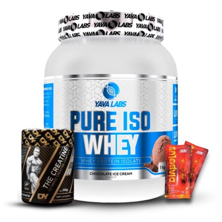 Proteína Yava Labs Iso Whey 1Kg Chocolate+Creatina Dorian Yates 300Gr+2 Diabolus