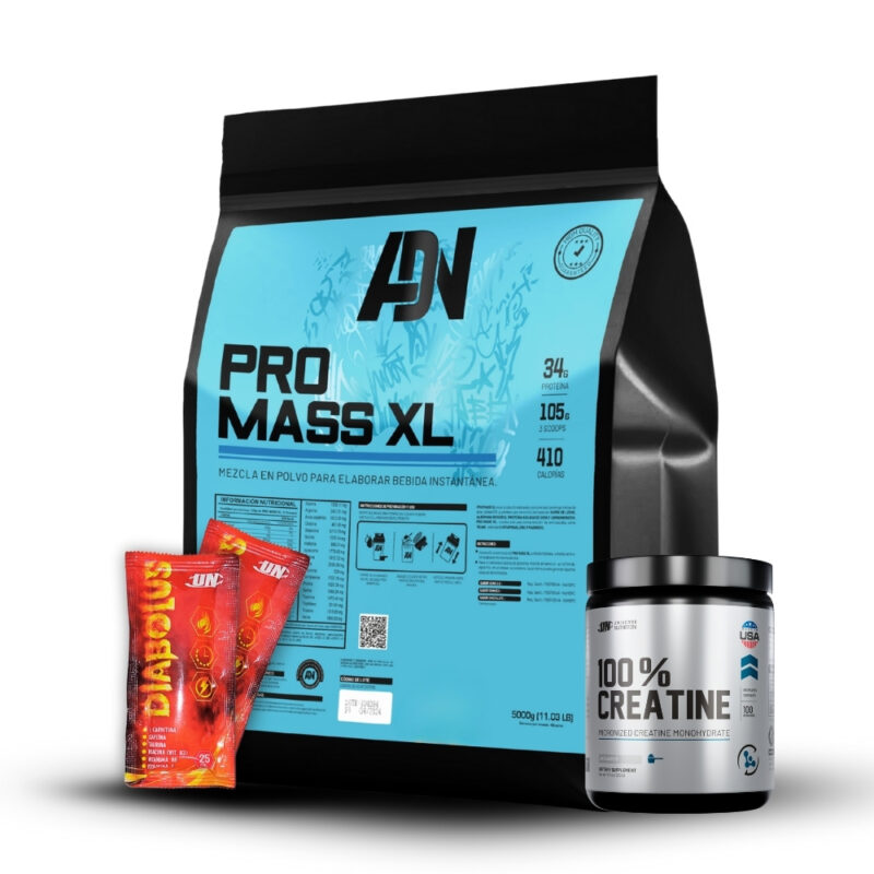 Adn Pro Mass Xl 5 Kg Cookies+Creatina Universe Nutrition 250Gr+2 Diabolus