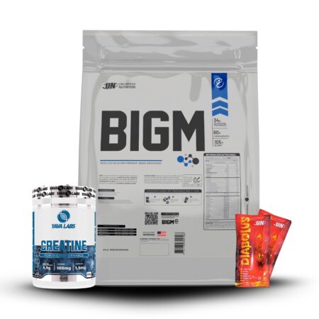 Bigm 5Kg Chocolate+Creatina Yava Labs 300Gr+2 Diabolus