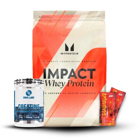 Impact Whey Protein 1Kg Chocolate+Creatina Yava Labs 300Gr+2 Diabolus
