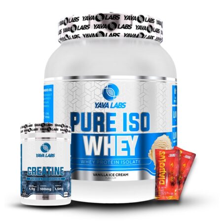 Proteína Yava Labs Iso Whey 1Kg Vainilla+Creatina Yava Labs 300Gr+2 Diabolus