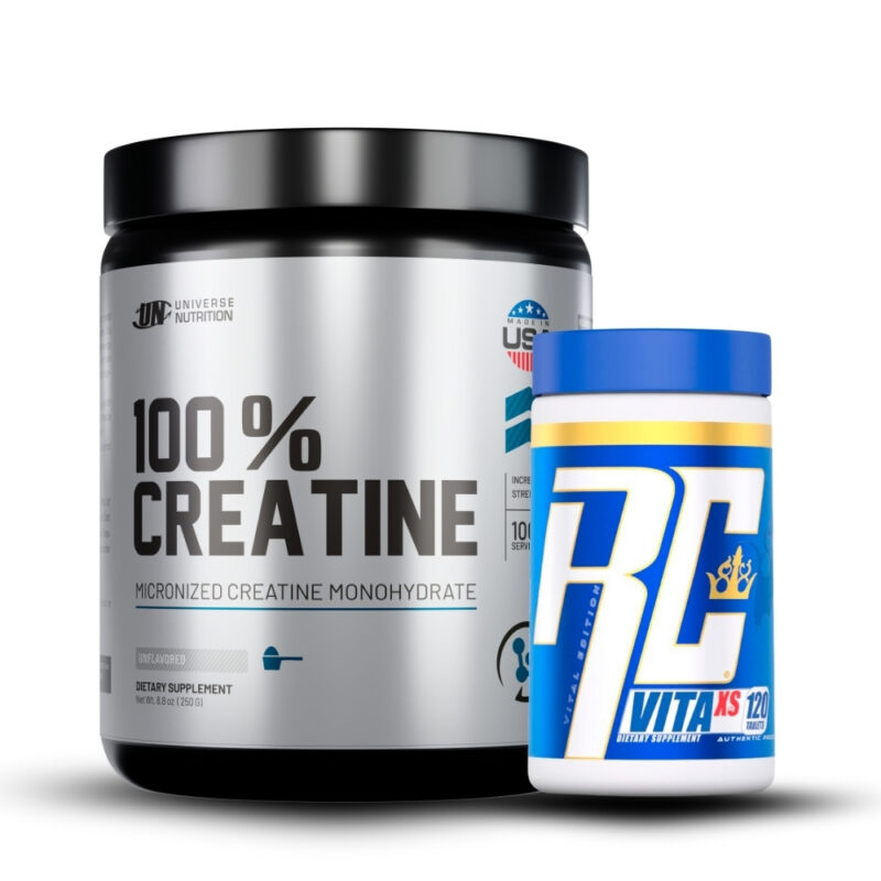 Pack Creatina Universe Nutrition 250Gr+Vita Xs 120 Tabletas