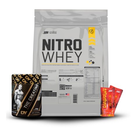 Nitro Whey 3Kg Chocolate+Creatina Dorian Yates 300Gr+2 Diabolus