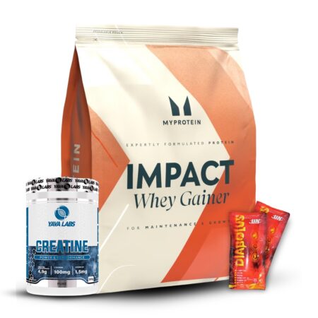 Impact Whey Gainer 2.5Kg Chocolate+Creatina Yava Labs 300Gr+2 Diabolus