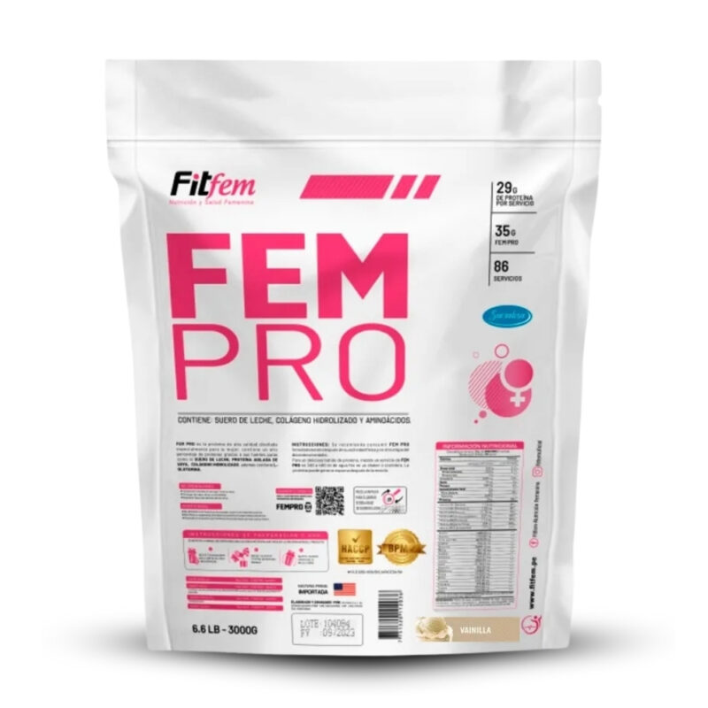Proteína Fem Pro 3 Kg Vainilla + Shaker - Imagen 2