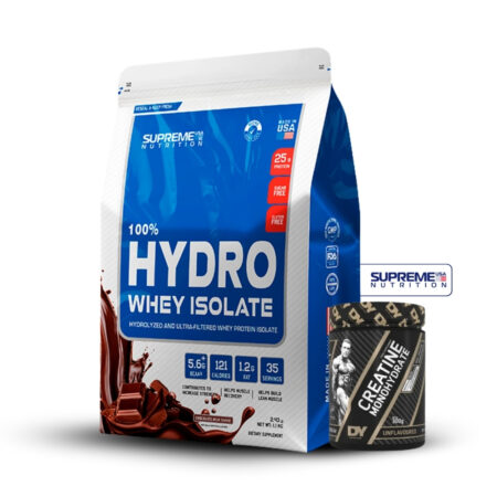 100% Hydro Whey Isolate Chocolate 2.43Lb+Creatina Dorian Yates 300Gr