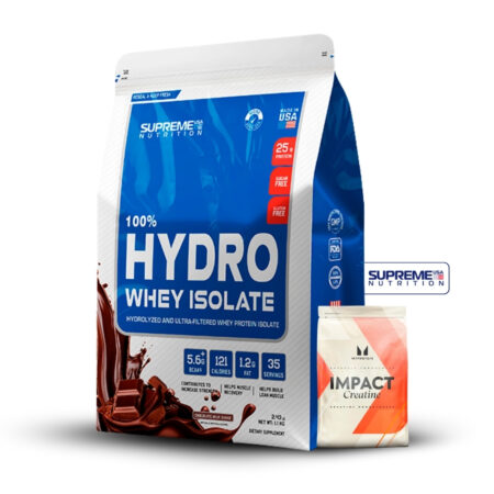 100% Hydro Whey Isolate Chocolate 2.43Lb+Creatina Myprotein 250Gr
