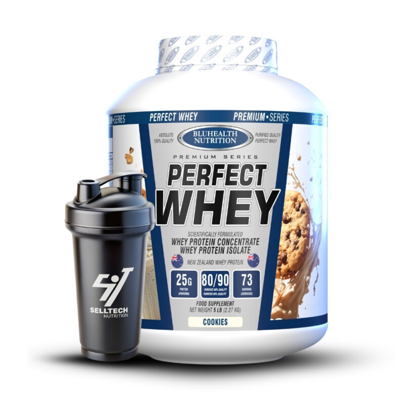 Proteína Perfect Whey 5Lb Cookies+Shaker - Imagen 2