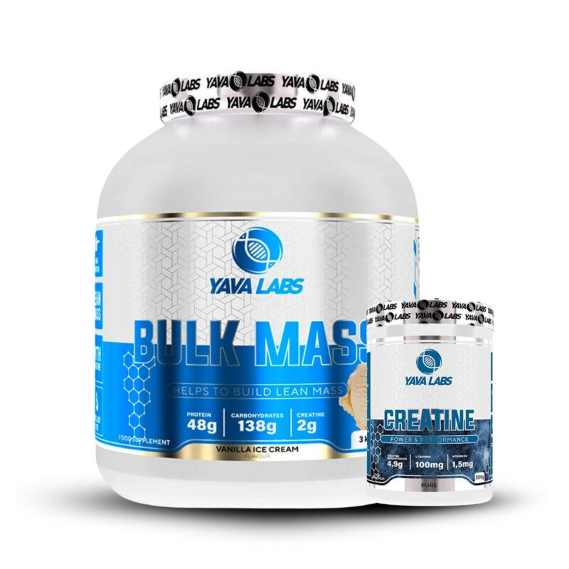 Bulk Mass 3Kg Vainilla + Creatina Monohidratada Yava Labs 300Gr