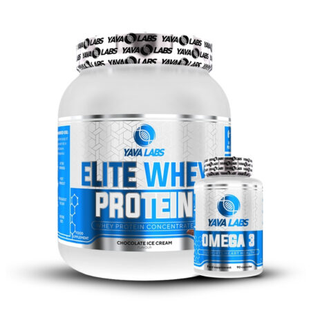 Proteína Yava Elite Whey Protein 1Kg Chocolate + Omega 3 90 Softgel