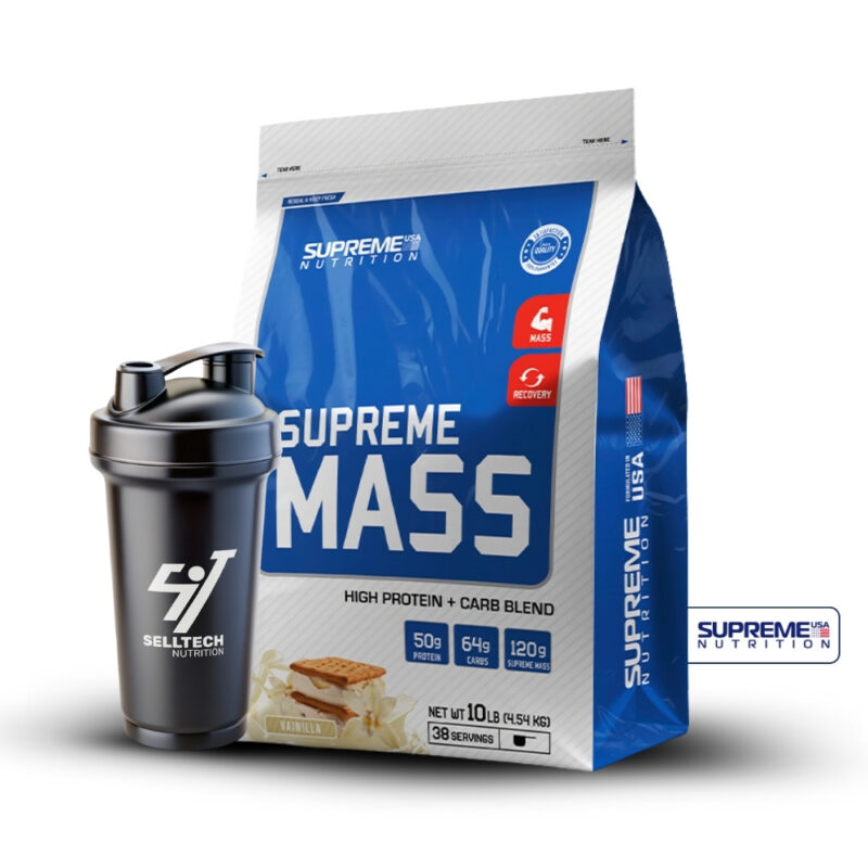 Ganador de Peso Supreme Mass 10Lb Vainilla+Shaker - Imagen 2