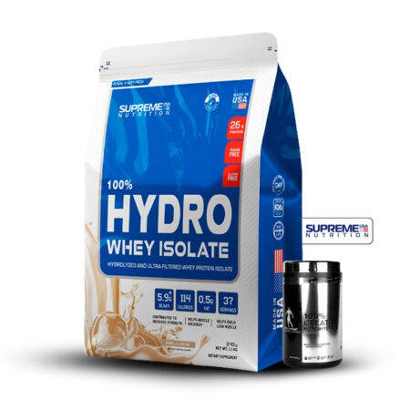 100% Hydro Whey Isolate Vainilla 2.43Lb+Creatina Kevin Levrone 500Gr