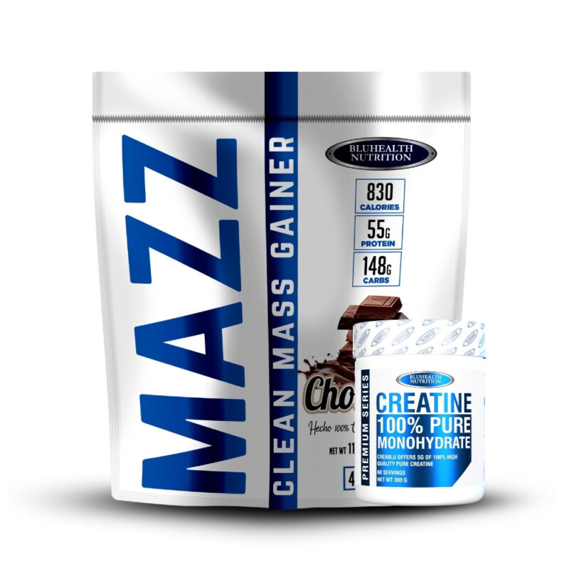 Mazz - Clean Mass Gainer 11Lb Chocolate + Creatina 100% Monohidratada 300Gr