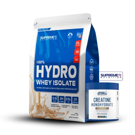 100% Hydro Whey Isolate Vainilla 2.43Lb+Creatina Applied Nutrition 250Gr